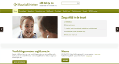 Desktop Screenshot of mauritsklinieken.nl