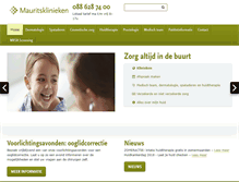 Tablet Screenshot of mauritsklinieken.nl
